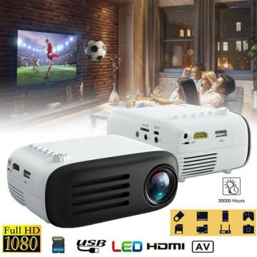 Mini LCD Projector projection 7000 Lumens Full HD 1080P Home Cinema Theater USB AV HDMI compatible