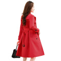 2020 Autumn New Women's Casual Trench Coat With Belt Oversize Double Breasted Vintage Long Windbreaker Female Outwear Loose P348