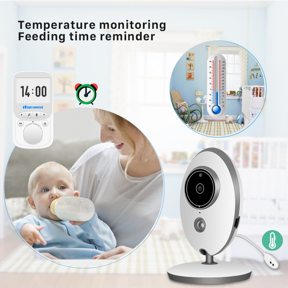 VB605 Wireless Video Baby Monitor 2.4 Inch Color Security Camera Intercom IR 24h Baby Walkie IR LED Portable Baby Camera