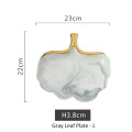 Gray Leaf Soup Plate