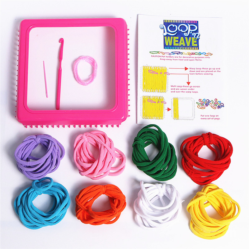 Craft Loops Weaving Toy Yarn Craft Kids Learning Educational Toys Knitting Machine Weaving Knit Loom For Bag Craft Tools