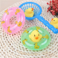 5Pcs/set kids Floating Bath Toys Mini Swimming Rings Rubber Yellow Ducks Fishing Net Washing Swimming Toddler Toys Water Fun