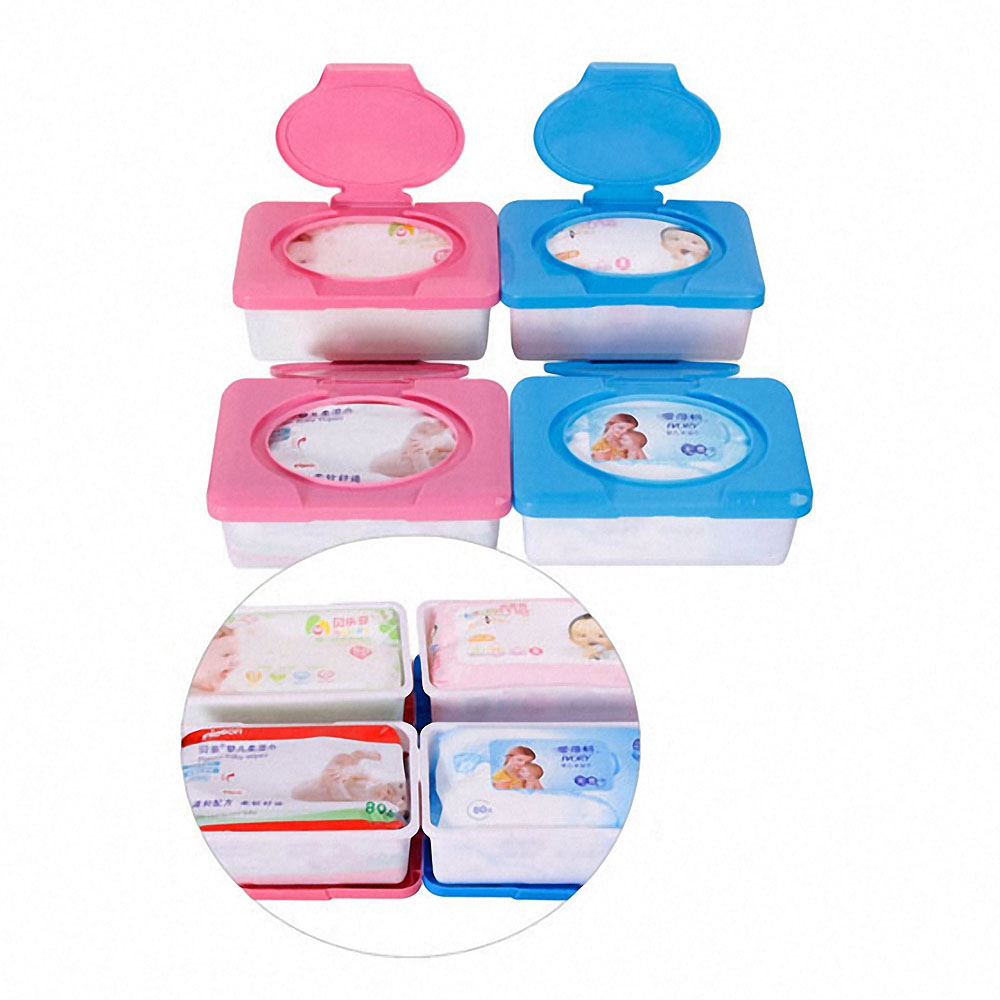 1pc 80 Sheets Dry Wet Tissue Paper Box Stroller Portable Plastic Baby Wipes Napkin Press Tissue Case Holder Container Baby Care