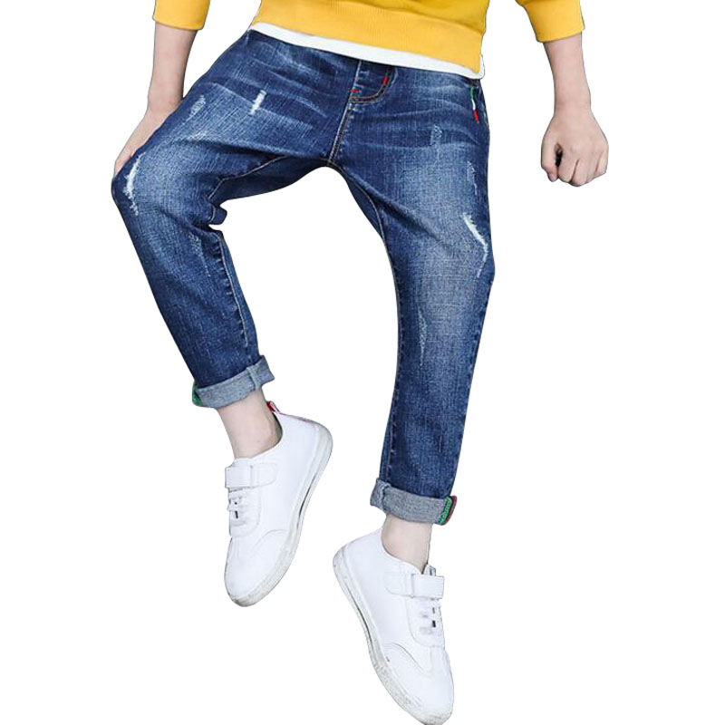 Spring Boys Jeans For Kids Pants Fashion Children Clothing Formal Hole Denim Pants Kids Trousers Boys Blue Pants 2020
