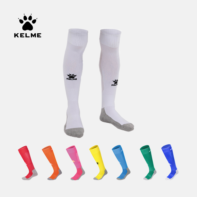 KELME Men Socks Long Soccer Sport Socks Non-slip Sport Football Ankle Leg Shin Guard Compression Protector For Men K15Z901