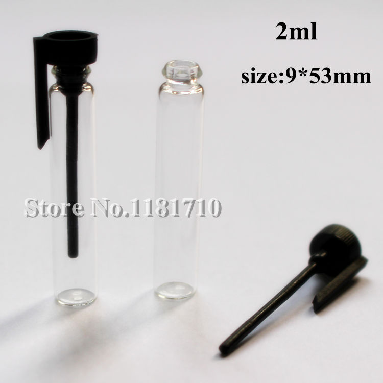 2ML 3ML Perfume Glass Bottle Sample Vials with Stopper Fragrance Essential Oil Laboratory Liquid Fragrance Test Tube Trial