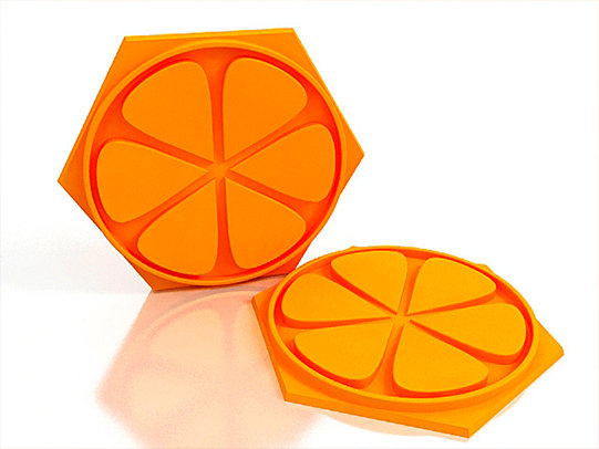 Orange Wall Panel 3D STL Model for CNC Router Engraver Carving Machine Relief Artcam Aspire CNC files 3D Printing (ES)
