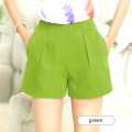 WKOUD Candy Colors Women's Shorts With Pockets Solid High Waist Harem Zip Up Plus Size Shorts Female Casual Shorts DK6051