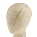 Wood Grain Fiberglass Mannequin Manikin Head Model Wigs Cap Hat Display