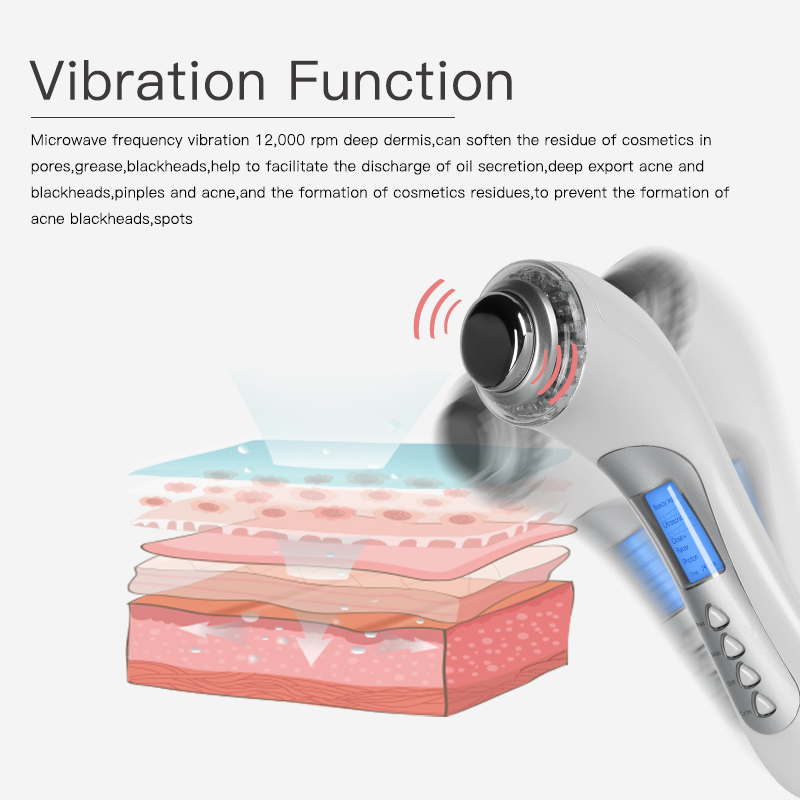 5 In 1 LED Photon Ultrasound Ion Micro Current Electroporation Massage Facial Czochralski Compac Anti-Aging Beauty Care Tools