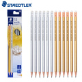 12pcs/Box STAEDTLER 131 80 Gold Silver Standard Pencil with Eraser HB Pencils for School Sketching