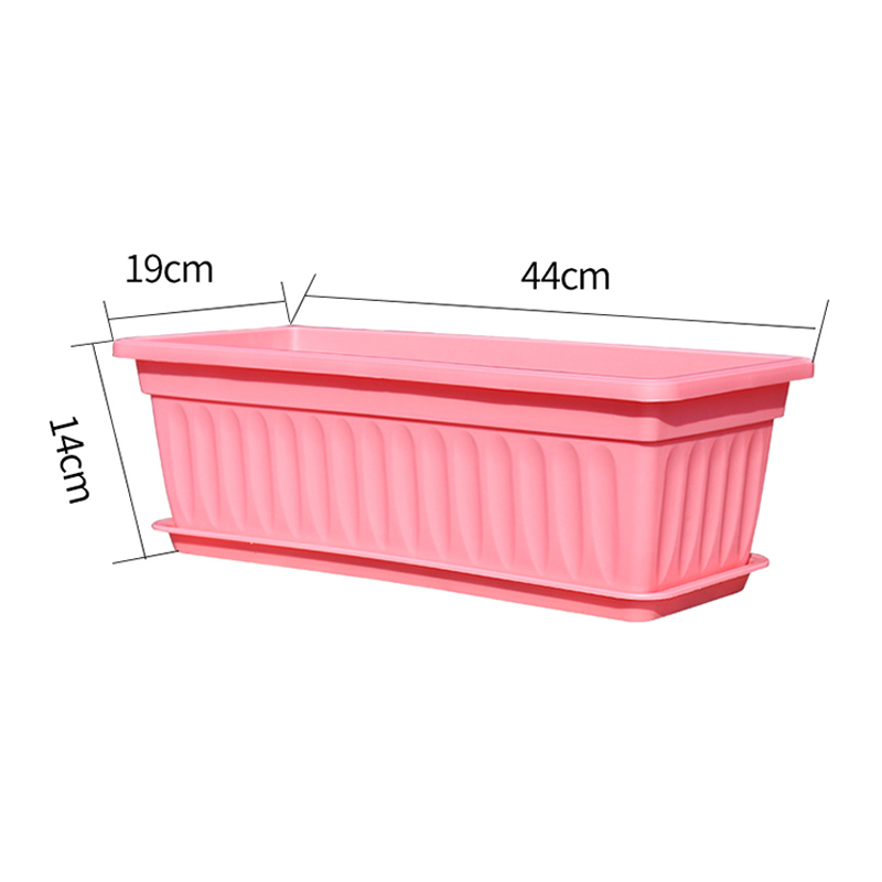 In Stock Flower Window Box PP Resin Rectangular Window Planters Vegetables Growing Container Garden Flower Plant Pot for Balcony