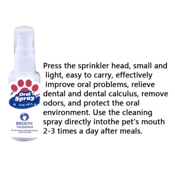 30ml Pet Breath Freshener Spray Non-toxic Dog Teeth Cleaner Fresh Breath Mouthwash Prevent Illness For Tartar Clean