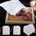 100Pcs Disposable Tea Filter Bags Empty Drawstring Seal Filter Teabags For Loose Leaf Herb Tea Bag Bolsas De Papel 8X10 cm