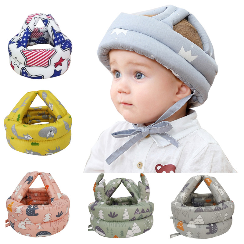 Protective Baby Hat Cartoon Anti-collision Adjustable Safety Helmet Baby Cap Toddler Kids Hat for Girls Boys Accessories 6M-5Y