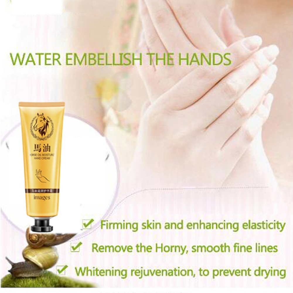 Horse Oil Repair Hand Cream Moisturizing Anti-Aging Skin Whitening Hand Cream Skincare Nourishing crema de manos Winter TSLM1