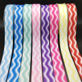 5yards/lot Rainbow Wave Printed Grosgrain Ribbon Christmas Ribbons for DIY Bow Craft Card Gifts Wrapping(25/38mm)