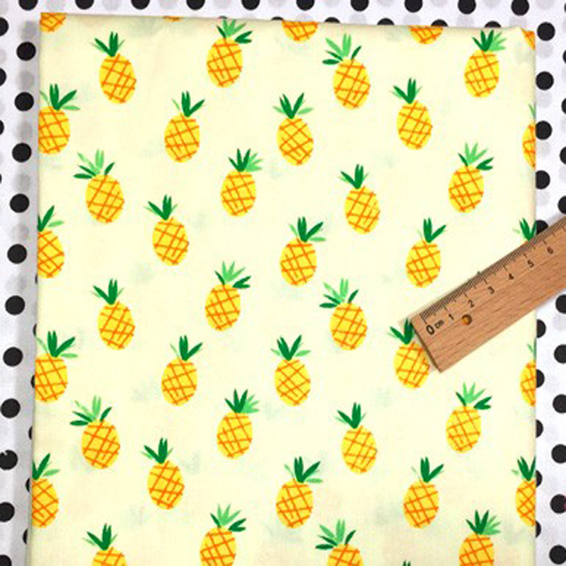 Fresh Fruit Family Banana Pineapple Peach Watermelon Cherry Kiwi Printed 100% cotton twill cotton Fabric quilting home decor pat