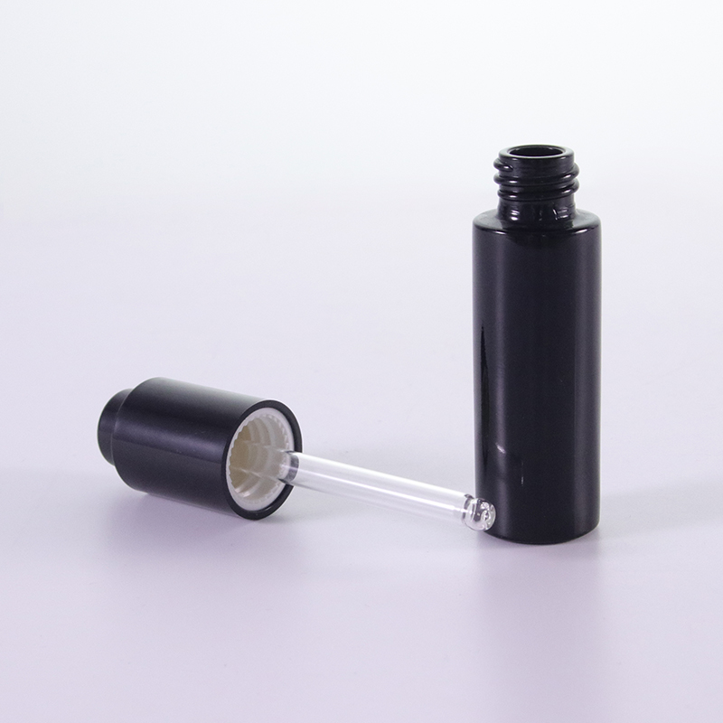 15m Luxury Cosmetic Packaging Container Black Glass Packaging Bottle With Cap1 Jpg