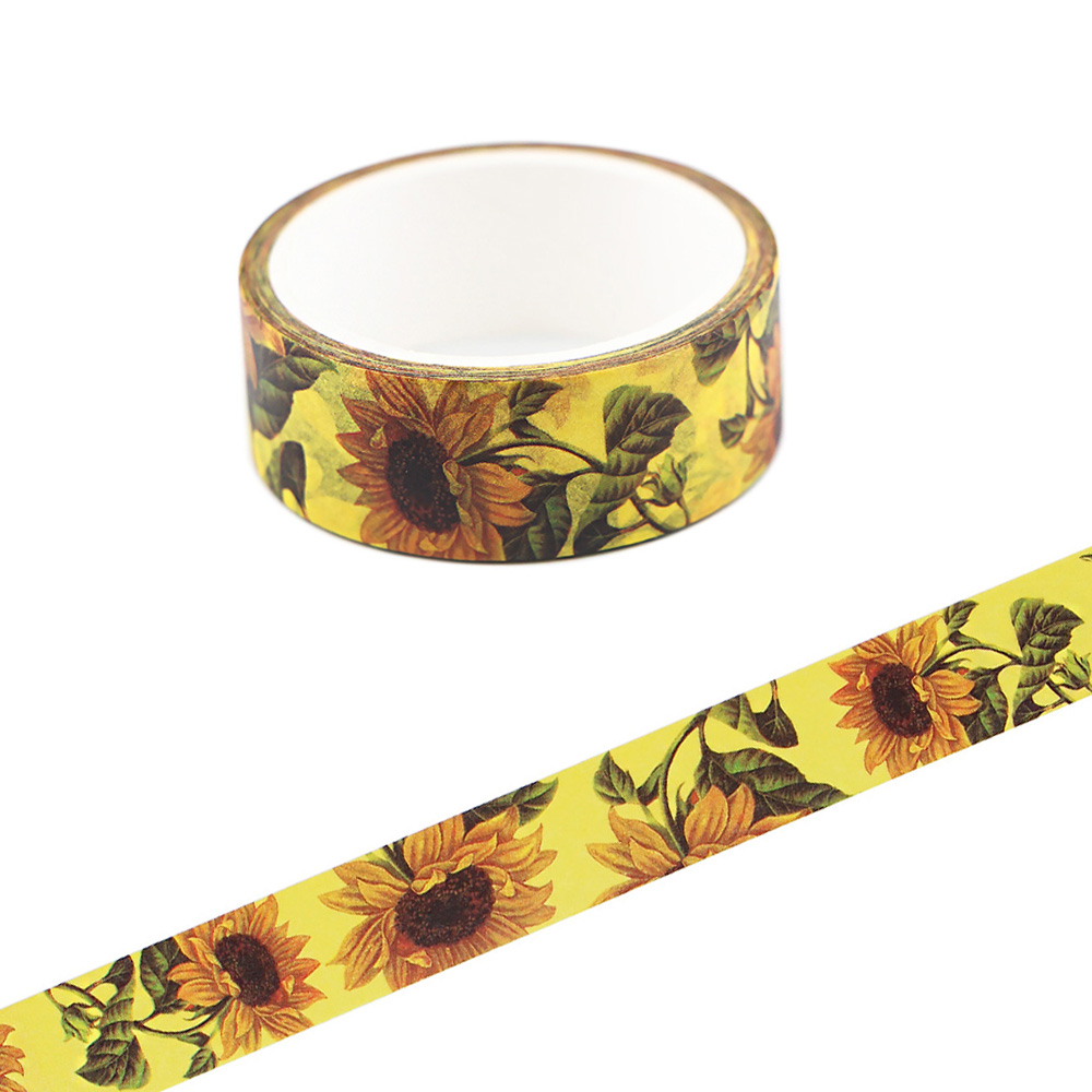 Ransitute R1082 Sunflower Art Painting Washi Tape Set Adhesive Tape DIY Decoration Scrapbooking Diary Tape Stationery Supply