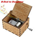 AA Brand New Wooden Music Box Mom Dad Daughter -You Are My Sunshine Engraved Toy Kid Gift