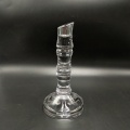 Dinner Table Pillar Taper Clear Glass Candle Holder