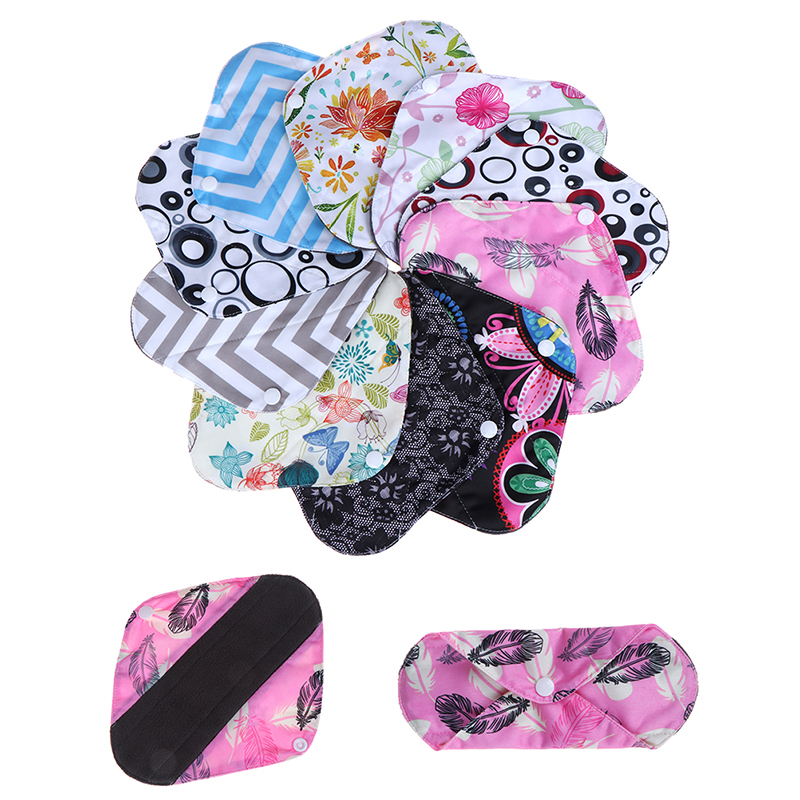 Reusable Sanitary Menstrual Mama Pad Washable Menstrual Pad Bamboo Cotton Cloth Feminine Hygiene Panty Liner Towel Pads