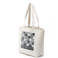 Promotional reusable canvas cotton shopping tote bag available for custom 26 width x 27 height x 11depth cm