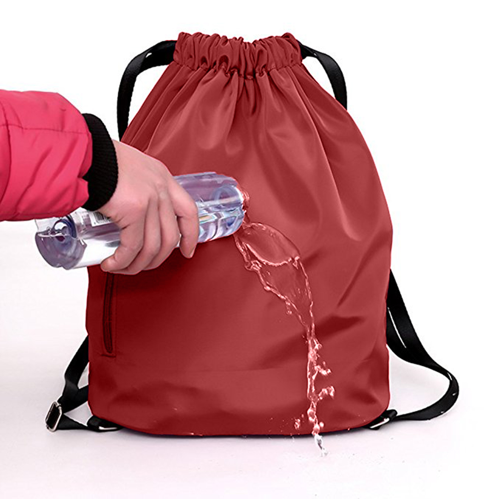 Women Nylon Waterproof Gym Bag Drawstring Backpack Female Bag for Holiday Gift Yoga Fitness Sports Travel Girls Student Backpack