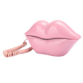 Multi-Functional Cute Lips Shape Telephone Red Mouth Phone Desk Corded Fixed Telephone for Home Hotel Decoration