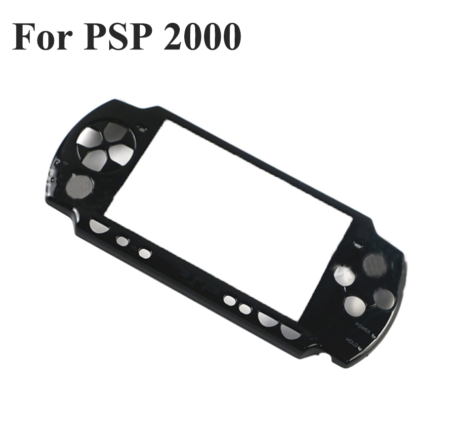 YuXi 1pcs Black Front Faceplate Shell Case Cover Proctector Replacement For Sony for PSP 1000 2000 3000