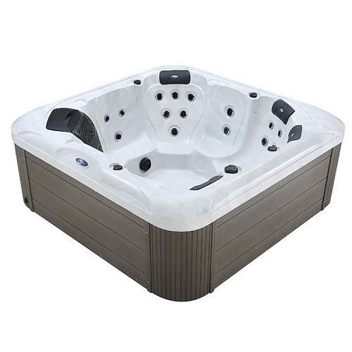 hot tub next to deck