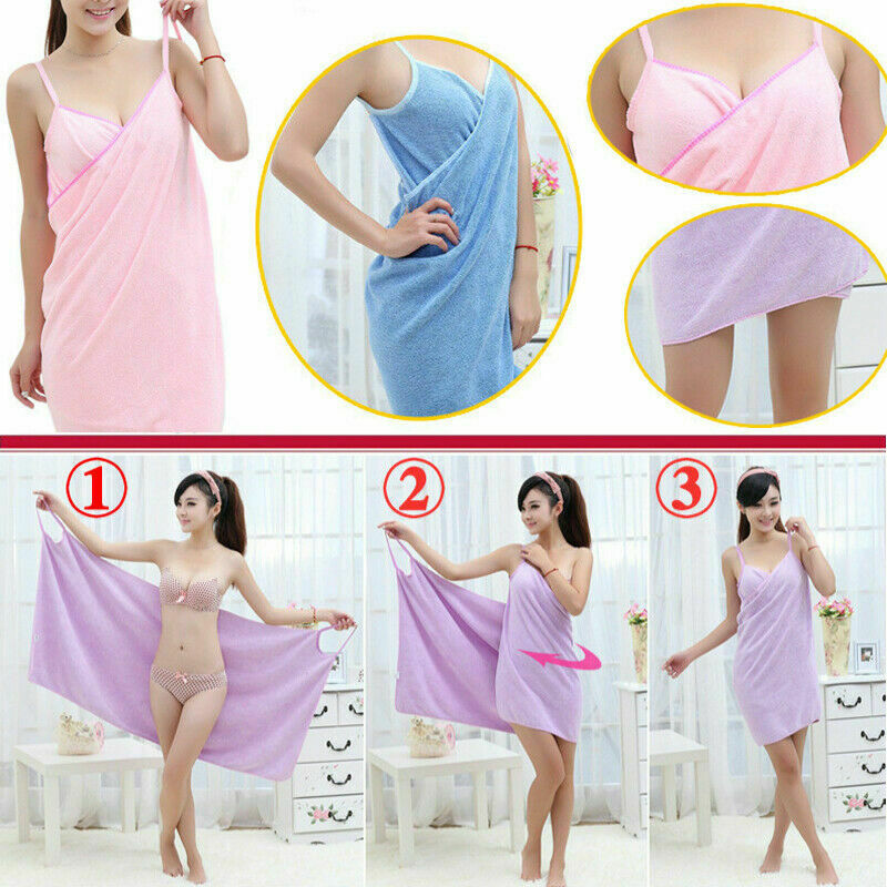 Sexy women Bath Towel Wrap,100% Cotton Terry Velour Cloth Spa Wrap magical beach wrap dress with straps