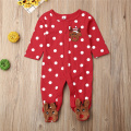 Christmas Baby Boy Romper Girl Clothes Dot Printed Long Sleeve One-Piece Xmas Rompers Newborn Jumpsuit Infant Outfits