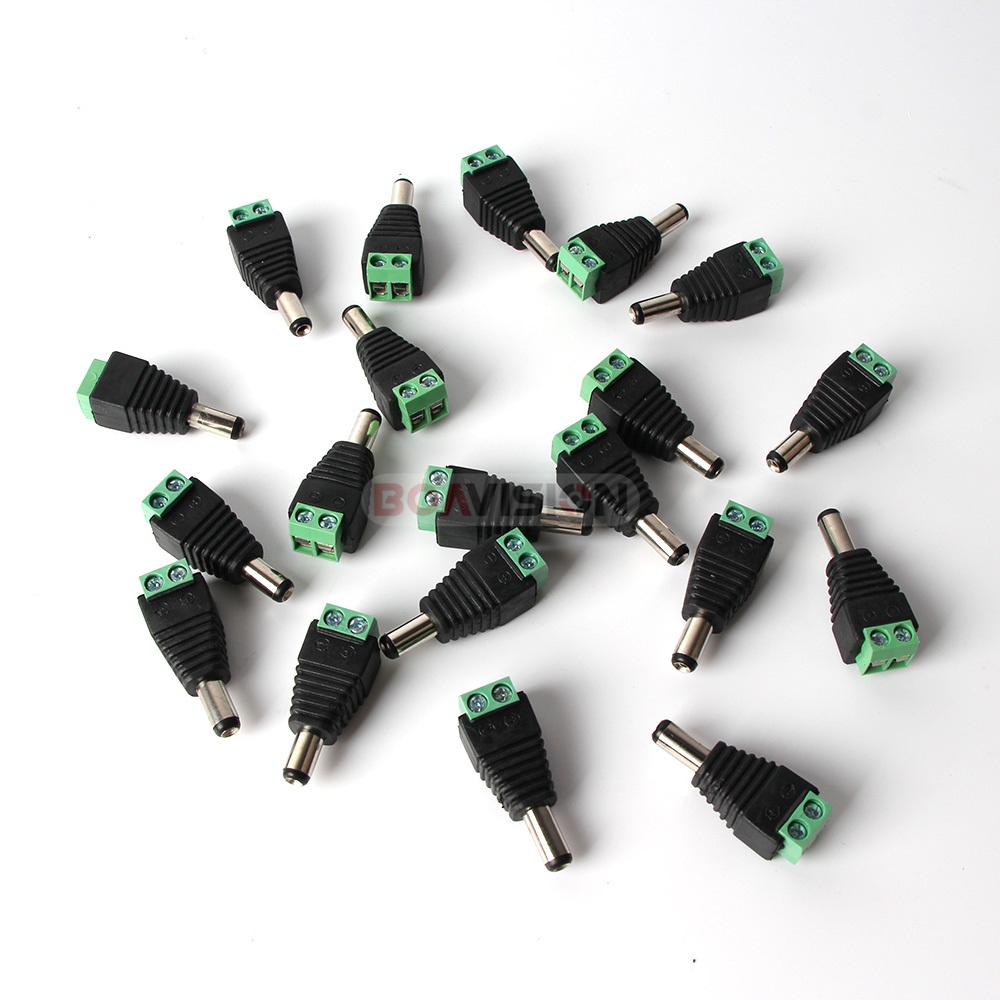5.5/2.1mm DC Connector CCTV UTP Cable Power Plug Adapter Cable DC/AC 2/Camera Video Balun Connector