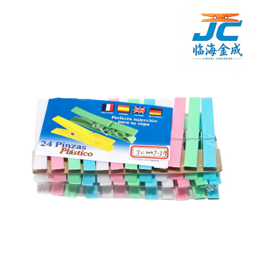 Mini 4-Color Blue Green Red White Clothespins