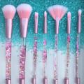 7pcs/set Crystal Makeup Brushes Set Foundation Powder Cosmetic Blush Eyeshadow Beauty Glitter Make Up Brush Tools with Bag