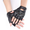 Pu Leather Black Gloves Driving Motorcycle Biker Fingerless Gloves Men Women Gloves New High Quality