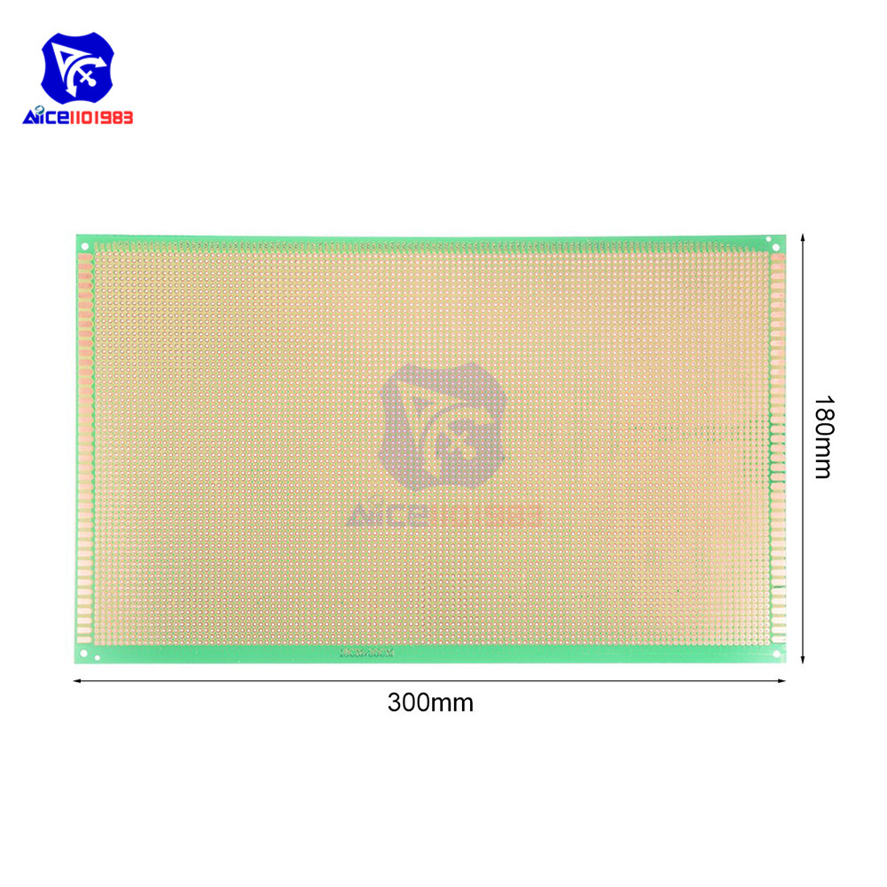 diymore 1 Piece 18x30cm Single Sided Prototype Universal Printed Circuit Board DIY Soldering Green PCB Board for Arduino