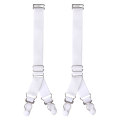 8 Styles Garment Hooks Suspenders Belt with Leather Polyester Elastic Clip-on Braces