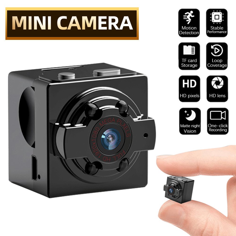 SQ8 HD 720P/1080P Mini Camera w/Bracket Sport DV Non-light Night Vision Camera Motion Detection Mini Metal Video Recorder Camera