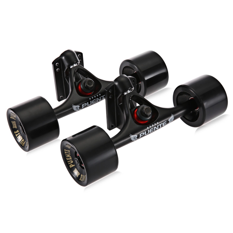 PUENTE 4Pcs/Set Cruiser Skateboard Wheels PU Wheels Long Board Cruiser Wheels with ABEC-9 Bearings