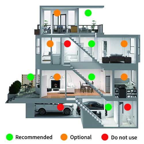 smoke alarm for application place