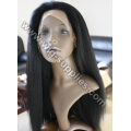 18inch silky straight wave Brazilian human hair glueless silk top full lace wig