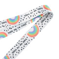 Cute Color Rainbow Neck Strap Keychain Lanyards For Keys ID Card Badge Holder Necklace Keycord Mobile Phone Straps DIY Hang Rope