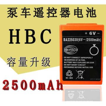 1pcs BA225030 Rechargeable battery 225030 6V 2500mah remote control battery HBC batteries NI-MH Nickel metal hydride Pump truck