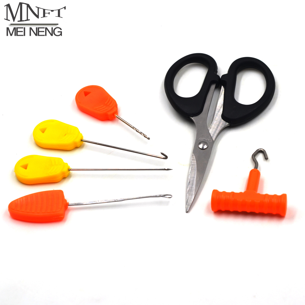 MNFT Fishing Tackle Tool Kit Combo Bait Needle Fishing Scissor Load Rig Puller Drill Puller Stringer T-handle Knot Puller