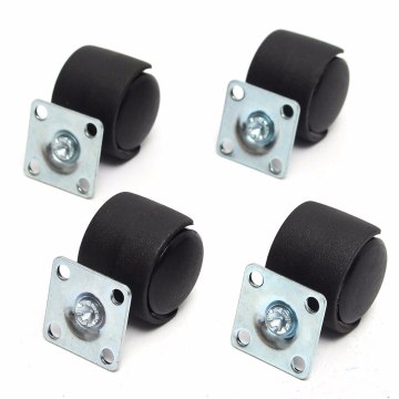 4pcs Black Swivel Plate Caster Nylon Wheel Chair Table Castor Replacement 30mm Mayitr Hardware Casters For Furniture Machinery