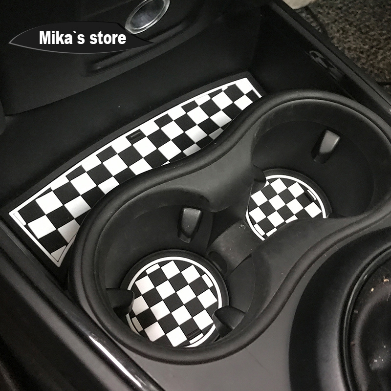 3pcs/lot Auto Interior Silica Gel Coffee Tea Cup Mat Anti-slip Coaster Pad for Mini Cooper F60 F 60 Countryman Car Accessories