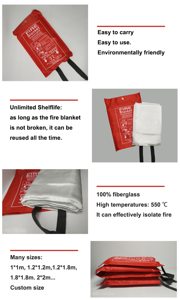 fiberglass fabric fire blanket
